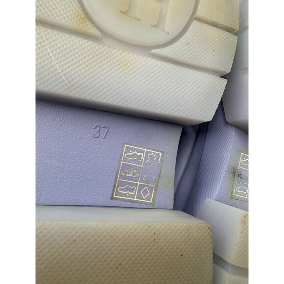 ASH Blue periwinkle Shilo Leather Slide Sandals size 37/ US 7 - Picture 10 of 13